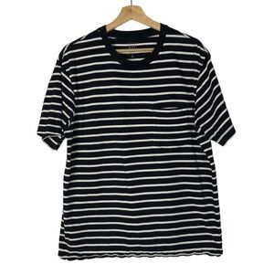 Gap Standard T Navy Blue & White Crewneck Short Sleeve T-Shirt M